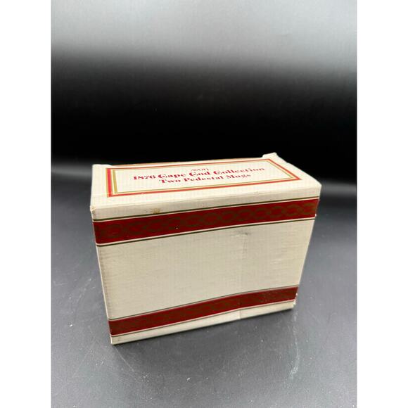 Set of 2 Vintage Avon 1876 Cape Cod Ruby Red Footed Pedestal Mugs-NIB - Picture 8 of 10